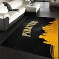 Pirate Rug with City Skyline for Living Room Bla...
