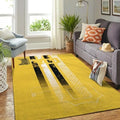Geometric Modern Living Room Area Rug Carpet Bla...