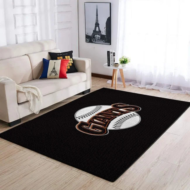 Baseball Giants Area Rug for Living Room Decor B...