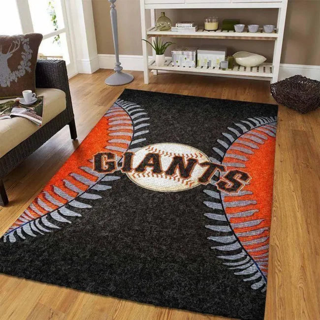 Modern Baseball Giants Area Rug for Living Room ...