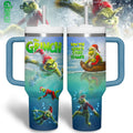 The Grinch Cartoon Custom Stanley Quencher 30oz or 30oz or 40oz Stainless Steel Tumbler With Handle HG With Handle HG