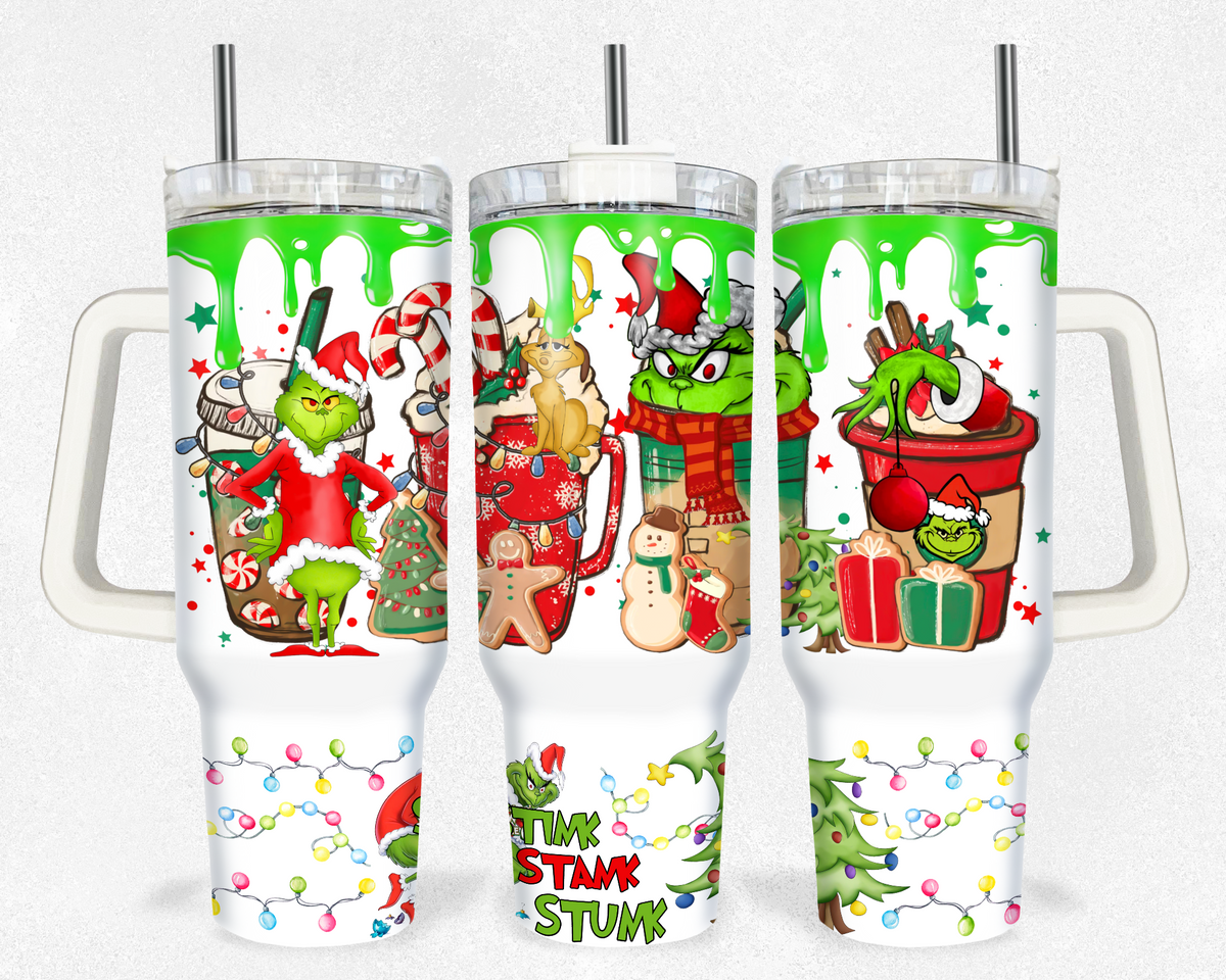 The Grinch Movies Custom Stanley Quencher 30oz or 40oz Stainless Steel Tumbler With Handle HG With Handle