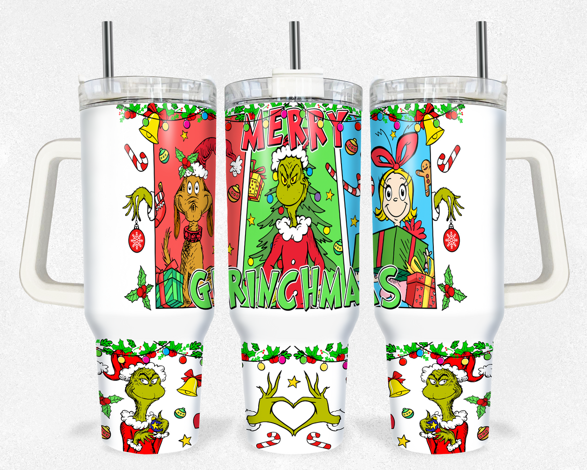 The Grinch Movies Custom Stanley Quencher 30oz or 40oz Stainless Steel Tumbler With Handle HG With Handle