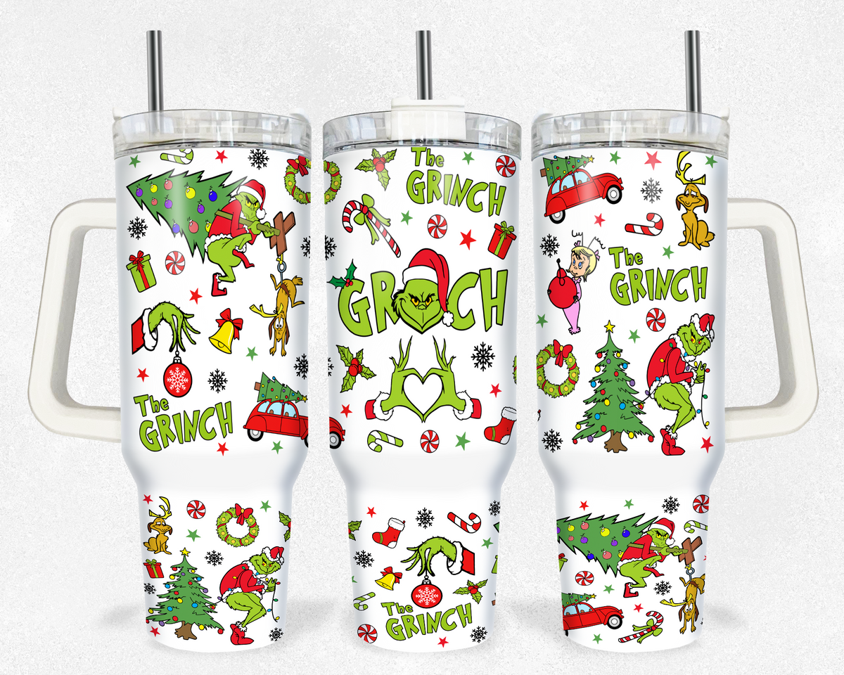 The Grinch Movies Custom Stanley Quencher 30oz or 40oz Stainless Steel Tumbler With Handle HG With Handle
