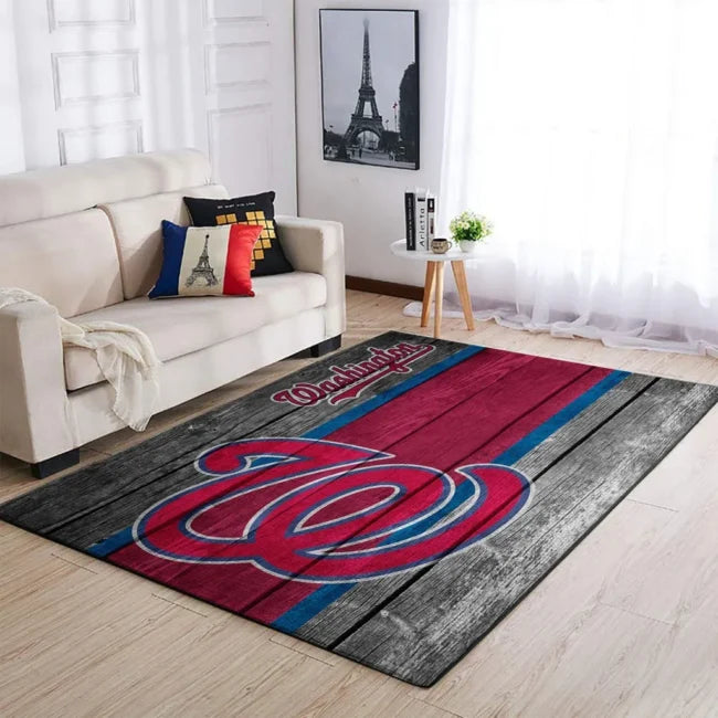 Washington Nationals Rug – Wooden Floor St...