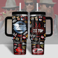 ZZ Top Music Custom Stanley Quencher 30oz or 40oz Stainless Steel Tumbler With Handle HG
